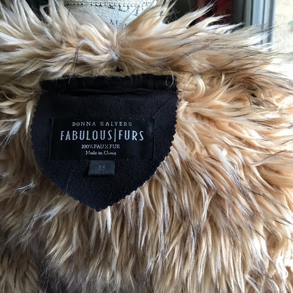 DONNA SALYERS FABULOUS (FAUX) FURS Penny Lane Magnet Coat Sz XS - Picture 5 of 5